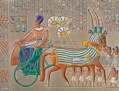 Faraon odpočívající na válečném voze
